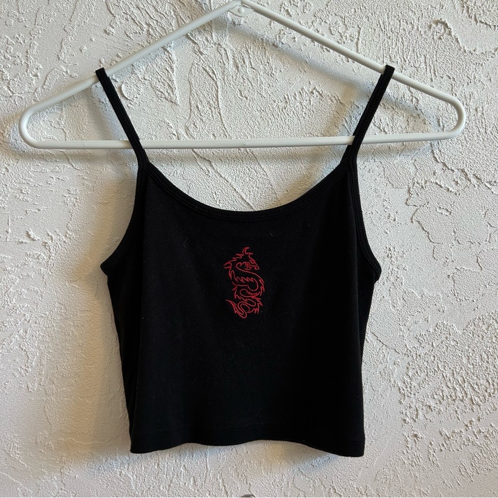 Brandy Melville Black Cropped Tank
